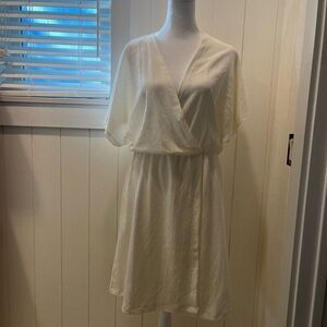 H&M Off-White Midi Dress